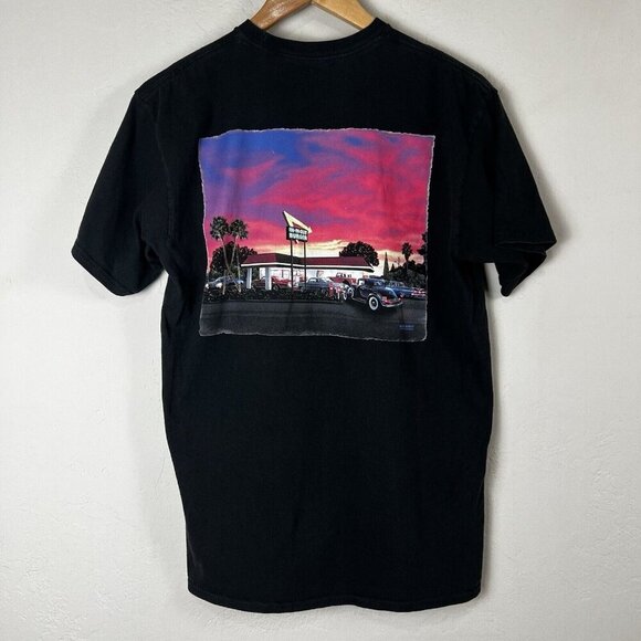 In N Out Men's Medium T Shirt Graphic California Sunset 100%‎ Cotton Black - Picture 1 of 7